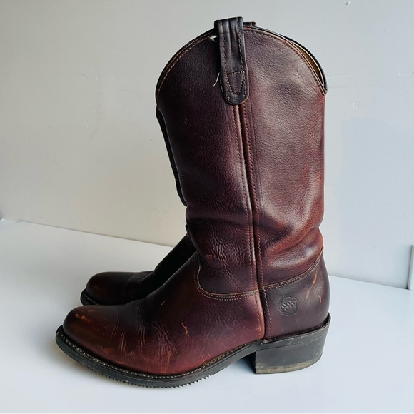 Double-H Boot Men's 12" Leather Western Work Boot 1602 Size 10 EE Black Walnut - Picture 5 of 14